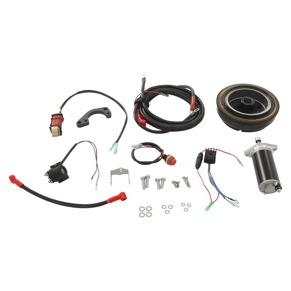 Outboard Engine Electric Starter Conversion Kit for Dongfa 2-Stroke 15HP/18HP