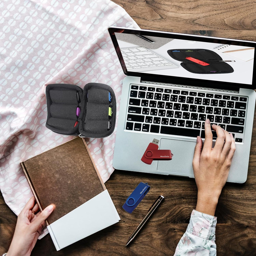 Flash Drive Case - USB Holder, Storage Bag for Thumb Drives, Lightweight, Pro...