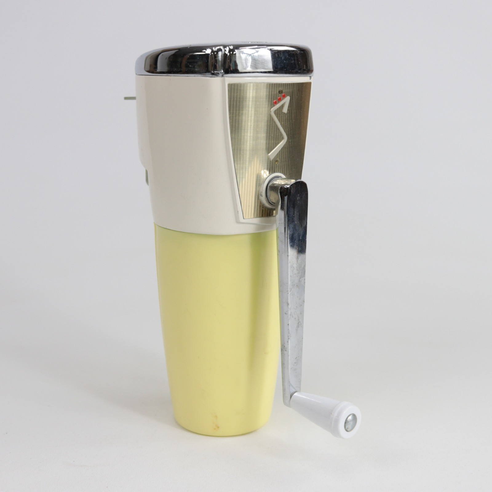 Vintage Swing-A-Way Yellow Wall-Type Ice Crusher No. 1809Y with Original Box