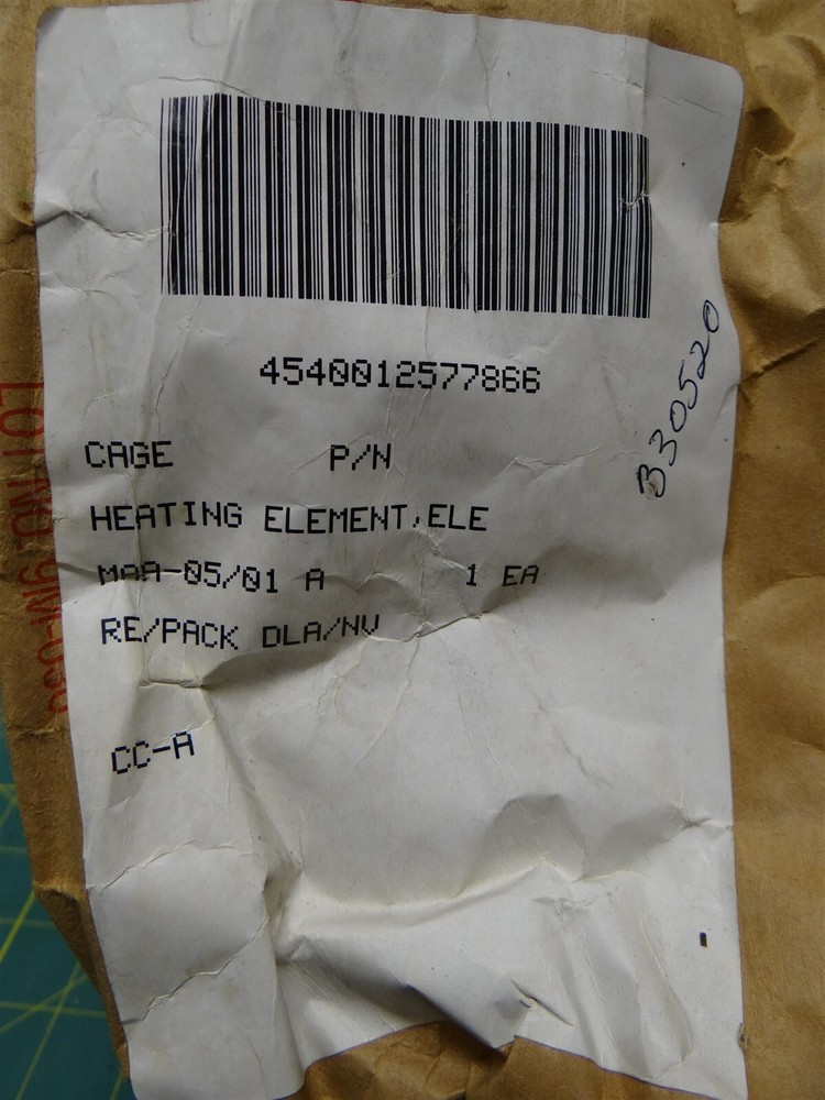 Non-immersion Electrical Heating Element 120 AC Single Voltage 4540-01-257-7866