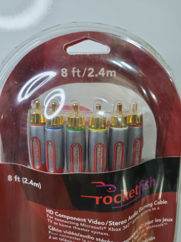 Rocketfish HD Component Video/Stereo Audio Gaming Cable for Xbox 360 NEW
