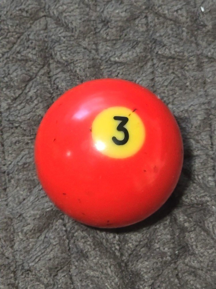 🎱Vintage Replacement Belgian(#3) Pool Ball~Billiards Solid Red Ball 2"