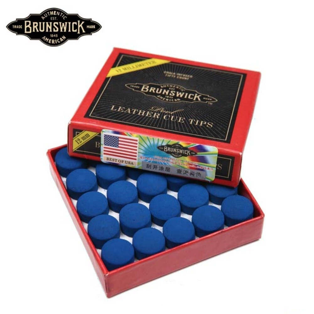 USA BRUNSWICK Leather Cue Tips 12mm/13mm
