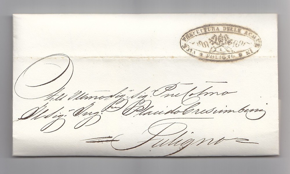 C663-PONTIFICAL STATE-PREF.FOLIGNO 1851