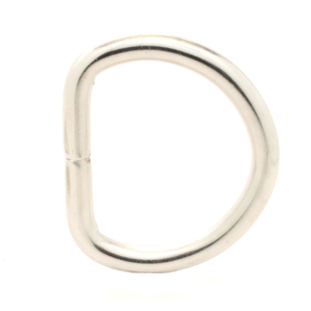 D-Ring 1" Nickel Plated Metal 100 Pack