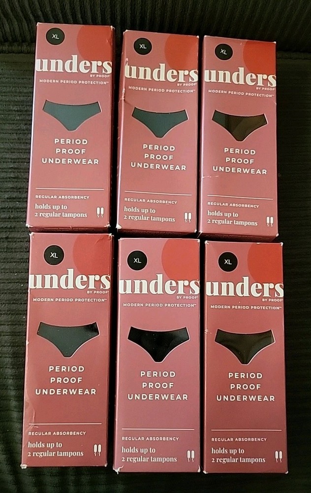 (6) Unders Period Proof Underwear ● Regular Absorbency Size XL
