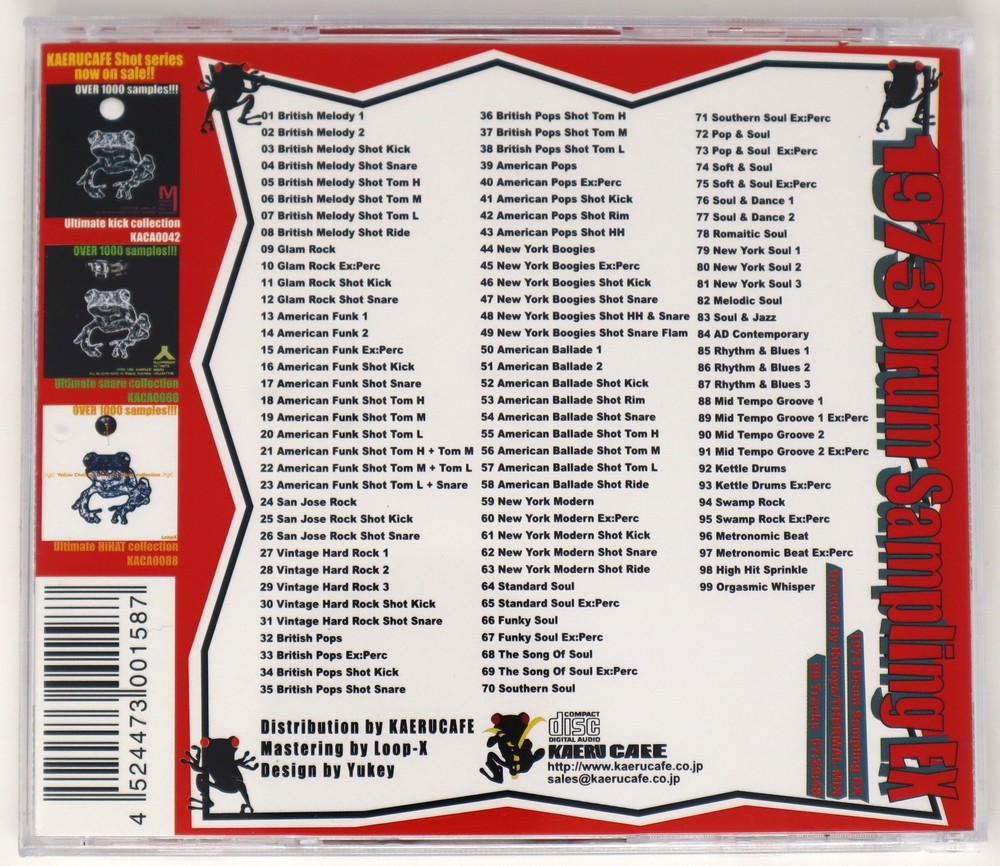 Kaeru Cafe White Loop 4 1973's Drum Sample Library/Sound Library/Sampling CD