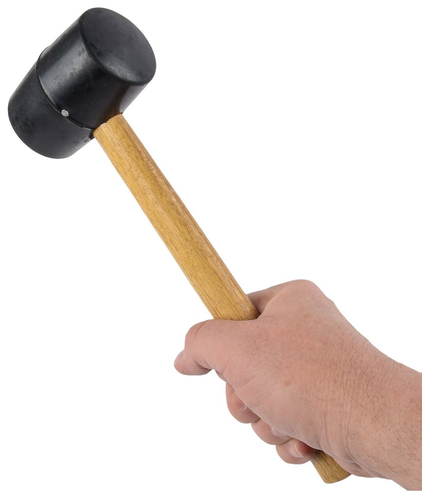 JEGS 1129 Rubber Mallet 8 oz. Head 9" Handle