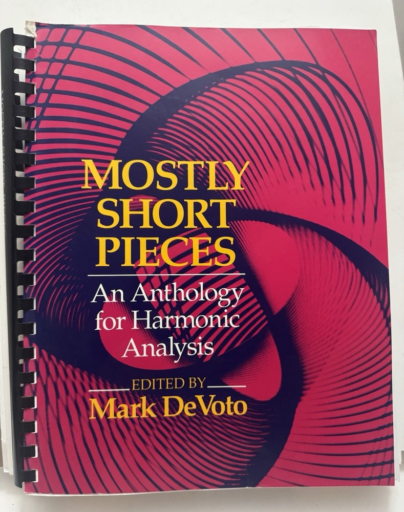Mostly Short Pieces, An Anthology For Harmonic Analysis, Instructors Copy