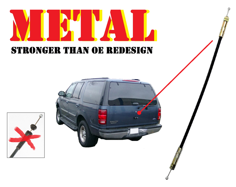 For Ford Expedition Metal Tailgate Rear Window Latch Release Cable UPGRADED