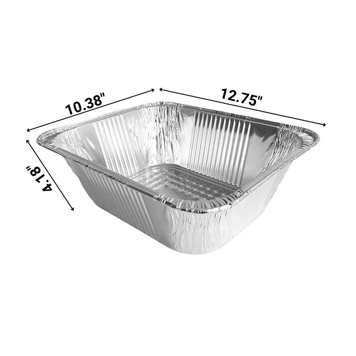 JET Foil 9x13'' Disposable Aluminum Pans Half Size Extra Deep-100 Pack CASE