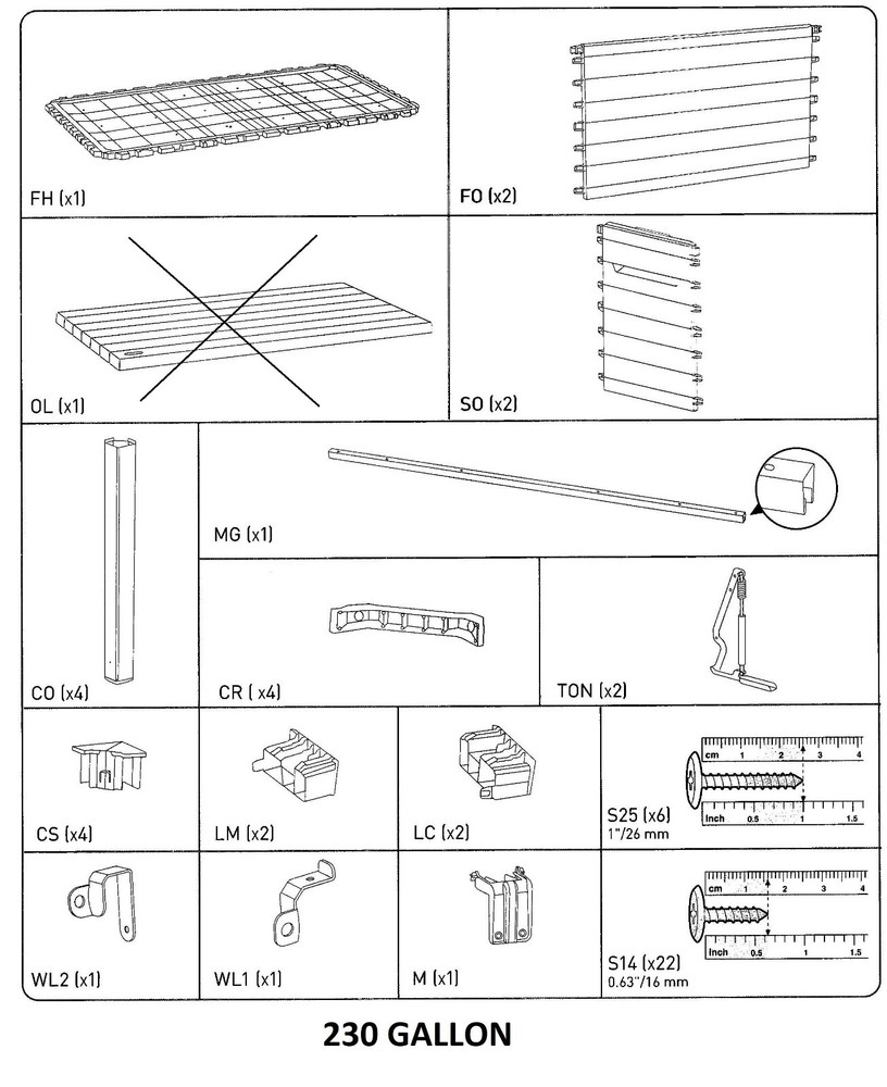 GENUINE KETER DECK BOX FLOOR - FH - 1 PIECE