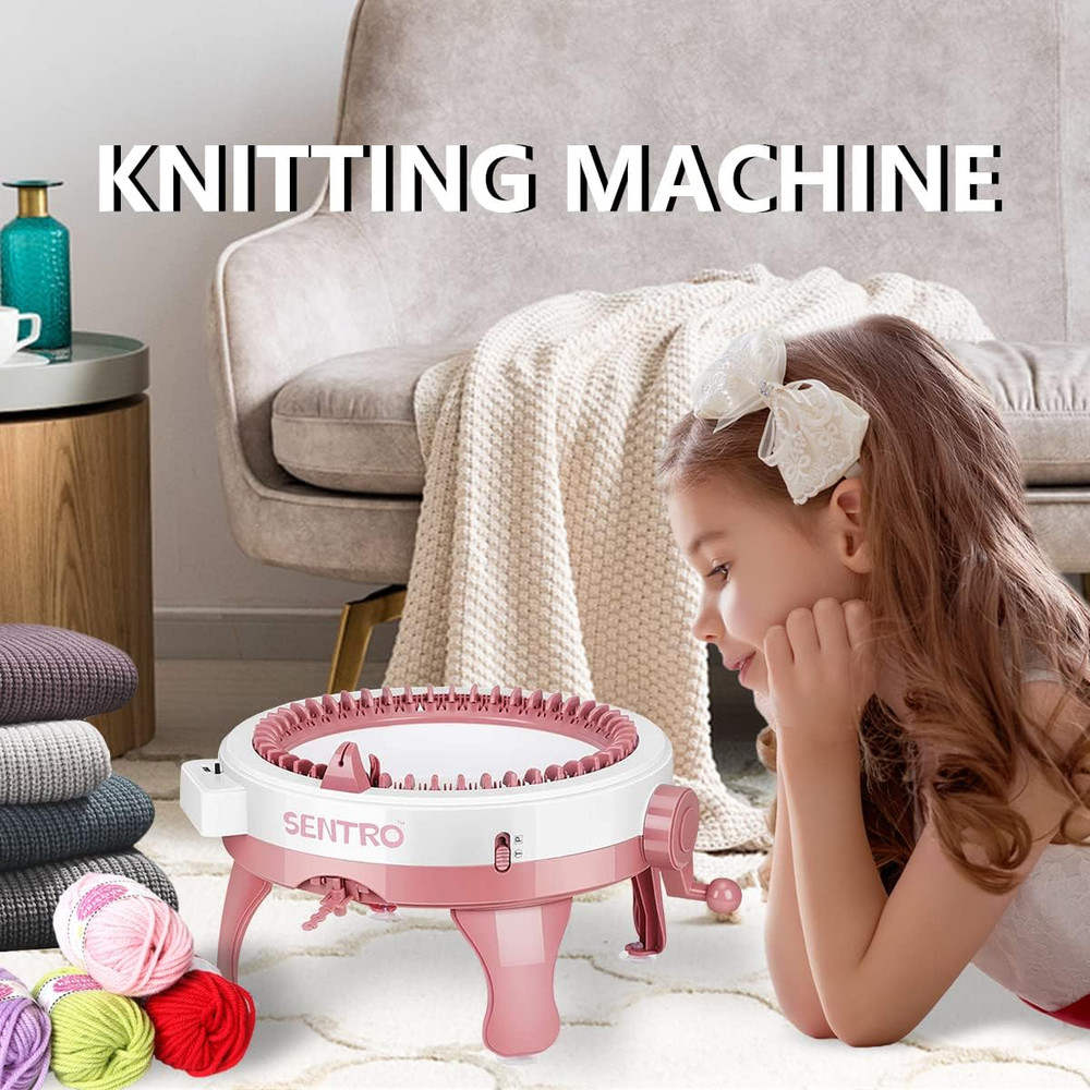 SENTRO Knitting Machine 48 Needles for Adults, Smart Automatic Circular Crochet