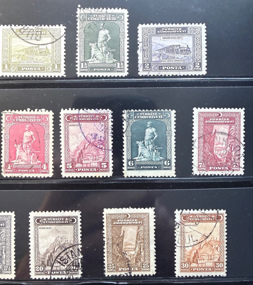 1930 TURKEY STAMPS COMPLETE USED SET
