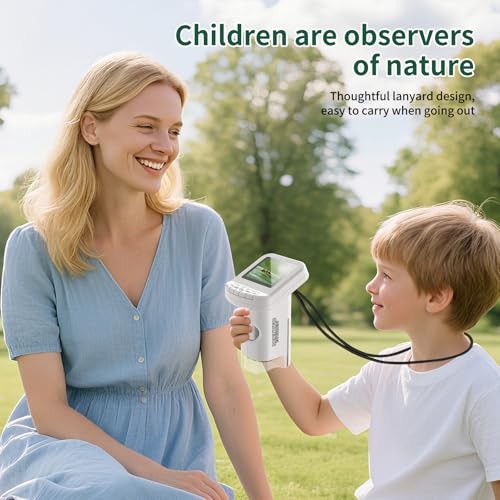 1200X Handheld Portable Microscope for Kids Digital Scope 2.0" Screen White
