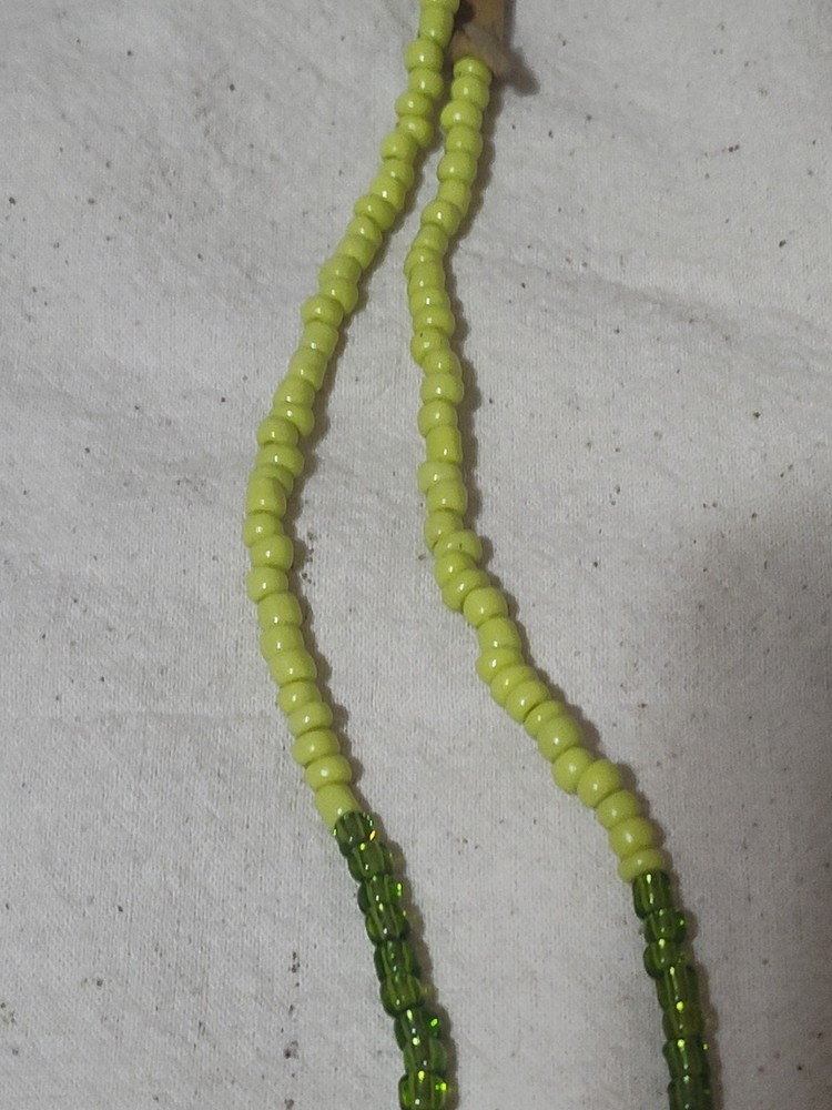 Native American Beaded Turtle Necklace 19" D21
