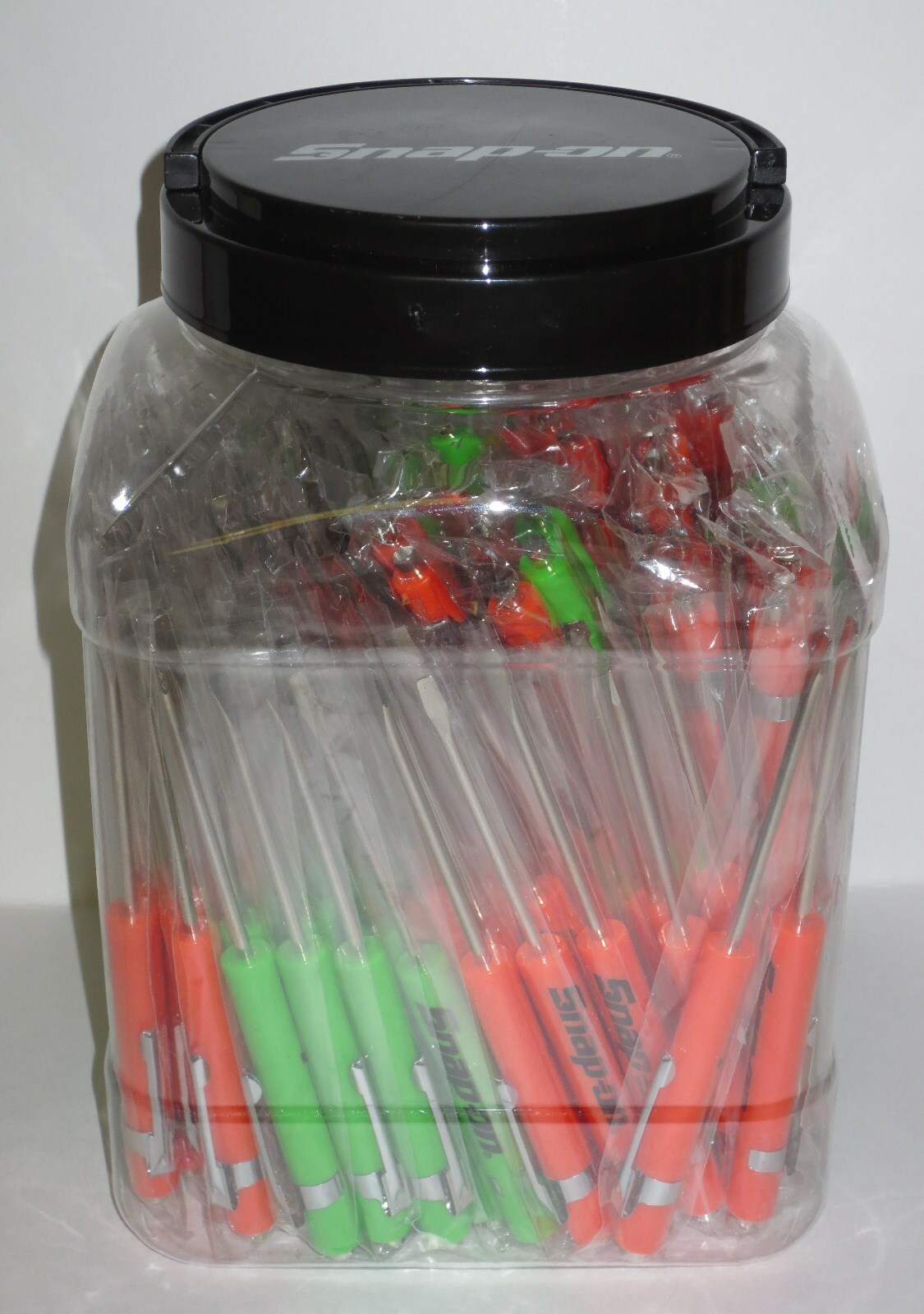 (6)SIX Snap on Pocket Screwdriver, Flat Tip Screwdrivers, MIXED Magnet End .NEW.