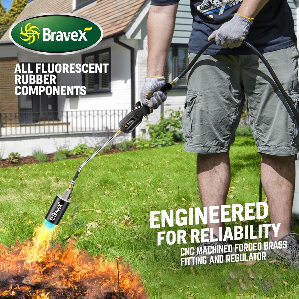 Propane Torch Weed Burner with Automatic Ignition System (Electronic Pulsed P...