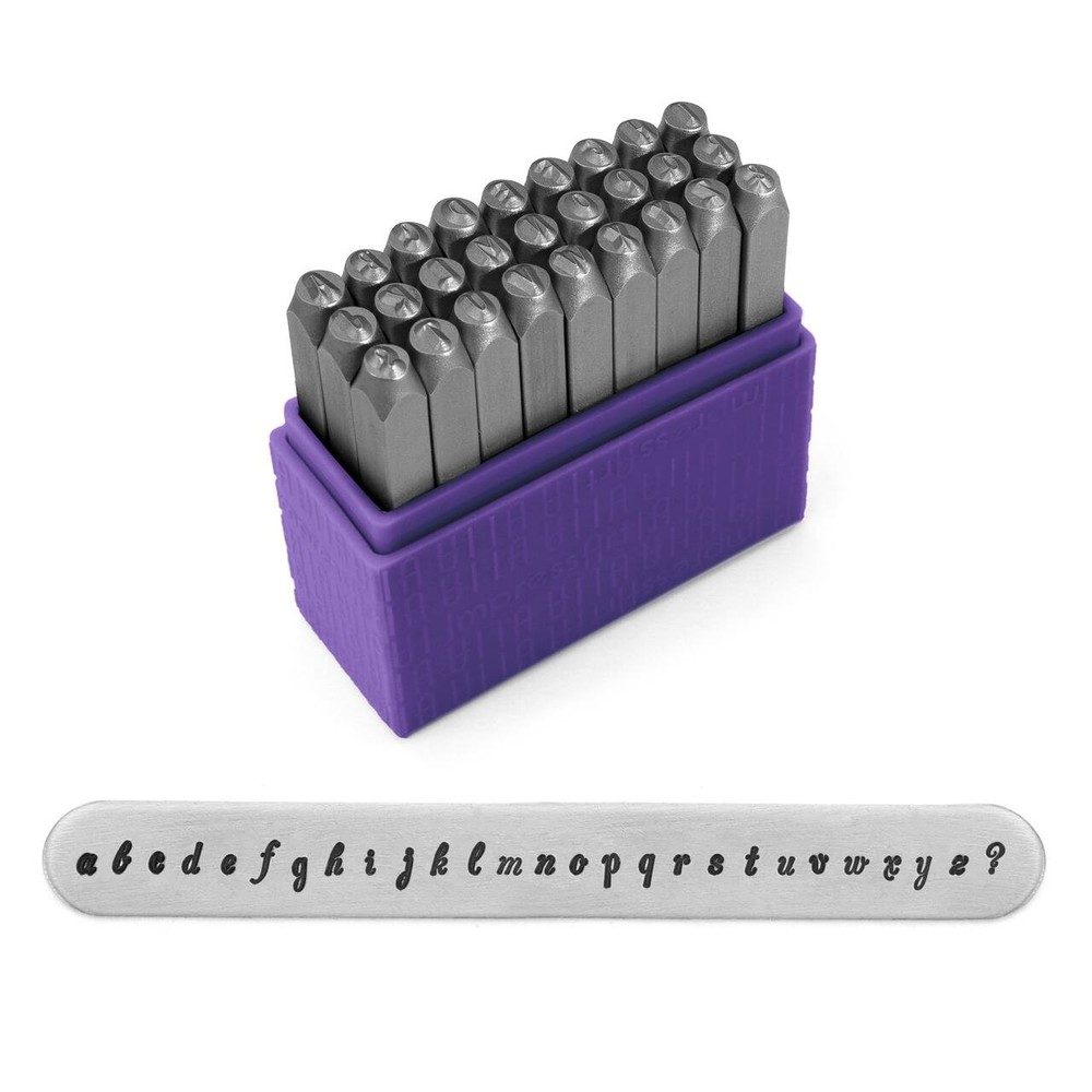 ImpressArt 3mm Basic Script Uppercase & Lowercase Letter Set