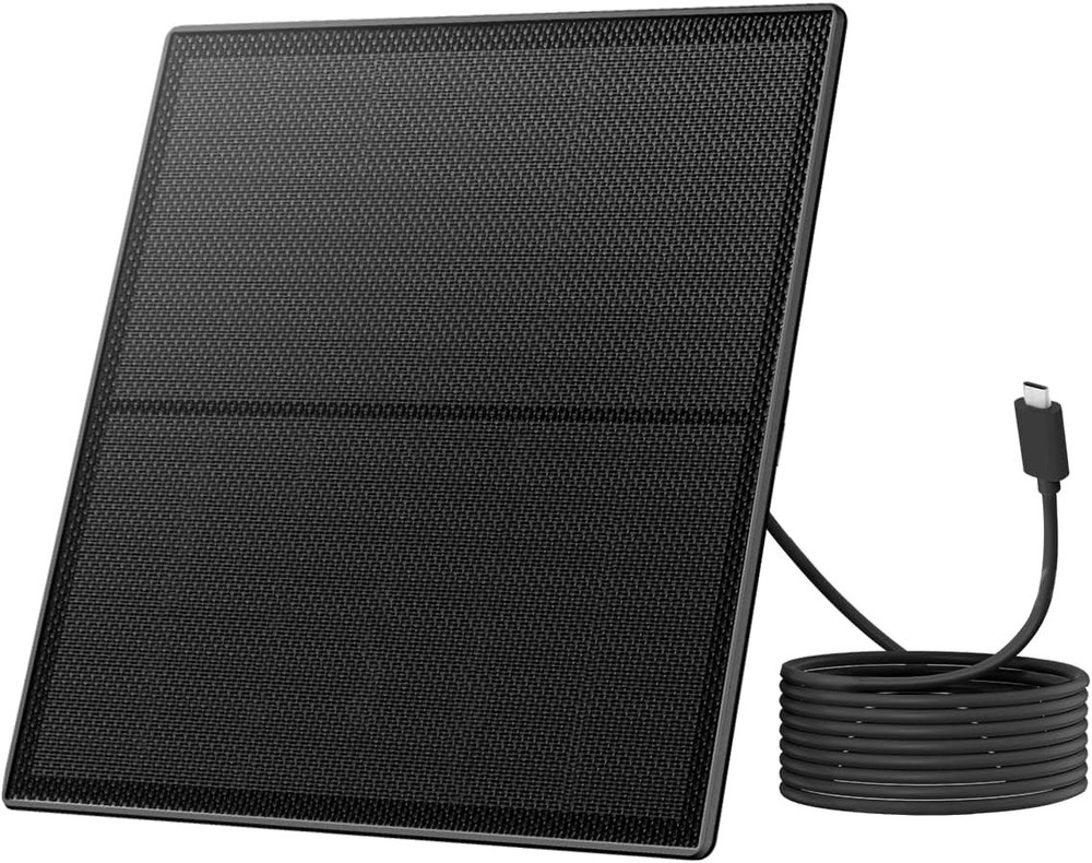 Waterproof 5W Solar Panel with Adjustable Mount for Bird Feeder Cameras