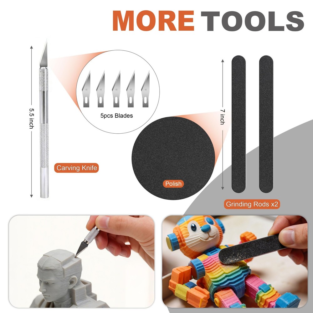 3D Printer Tool Kit - 30pcs 3D Printing Accessories for FDM & SLA Printers, N...