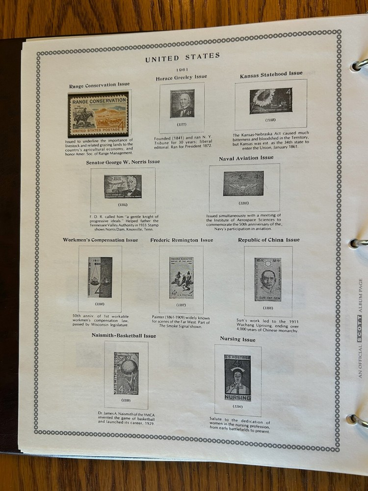 Scott Pony Express United States (US) Stamp Album 50+ Stamps Included 1893-1973