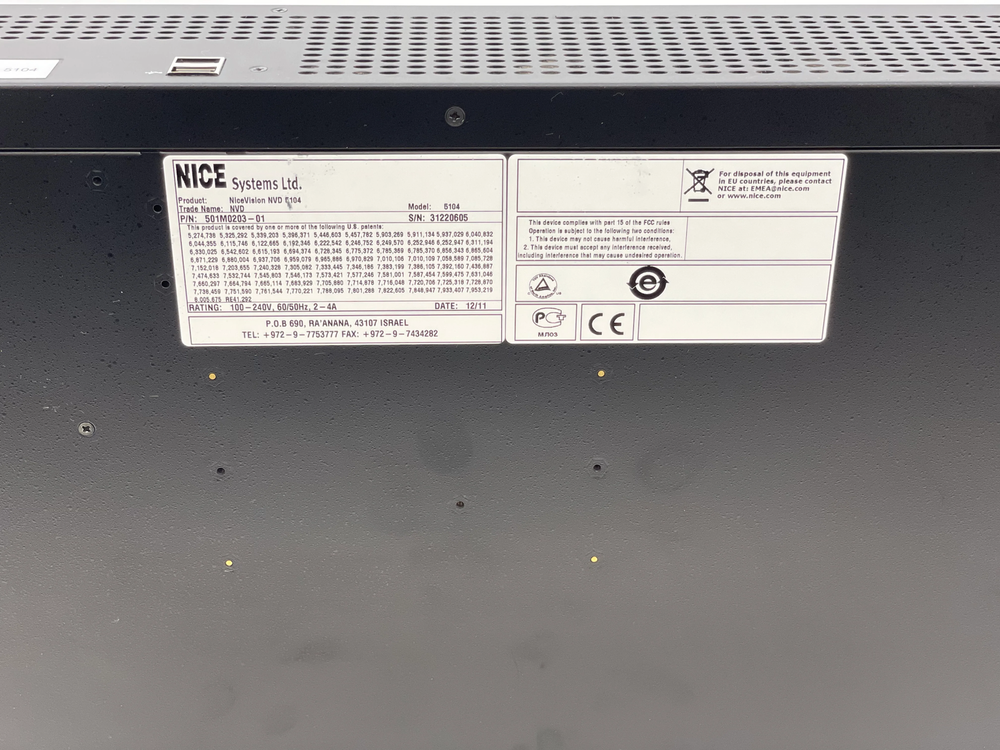 NICE 501M0203-01 NiceVision NVD-5104 Advanced Video Decoder for IP Video Streams