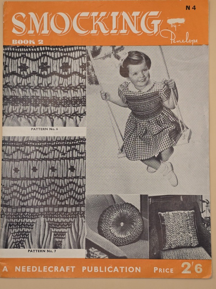 NEEDLECRAFT-Smocking by Penelope-Book 2-Stitches-Patterns-VTG
