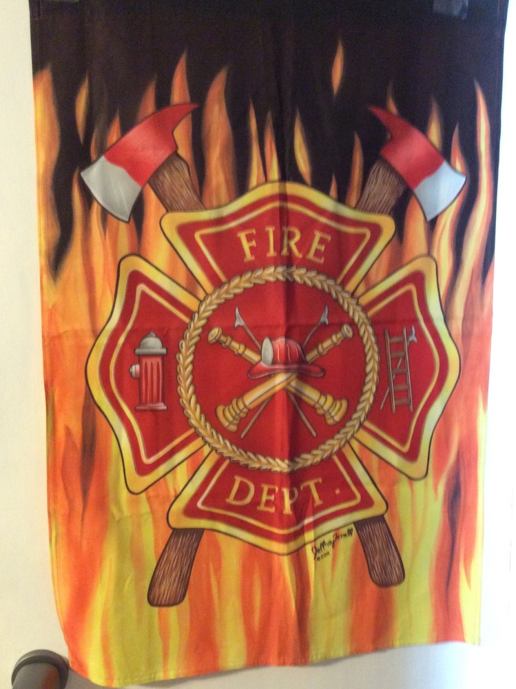 #644 (6)Fire Dept. Flags.
