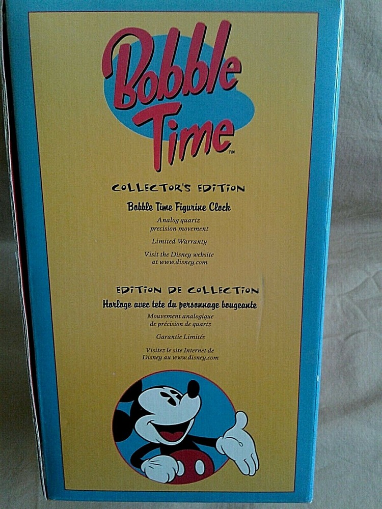 Bobble Time Mickey Mouse Clock Disney Original packaging Collector's Edition