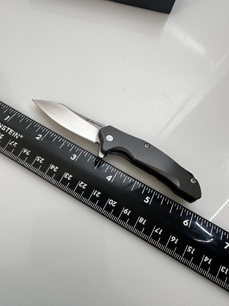 BASTION EDC Braza Bro Stainless Scale D2 Blade Knife Gray Folder