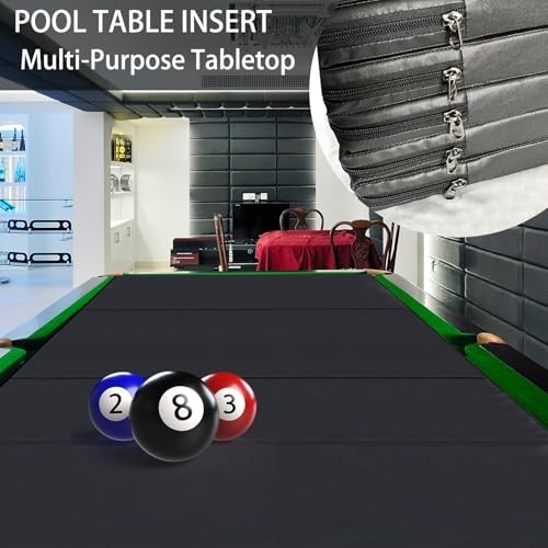 8ft Convertible Pool Table Insert - Foldable Dining & Game Table Cover, Waterpro