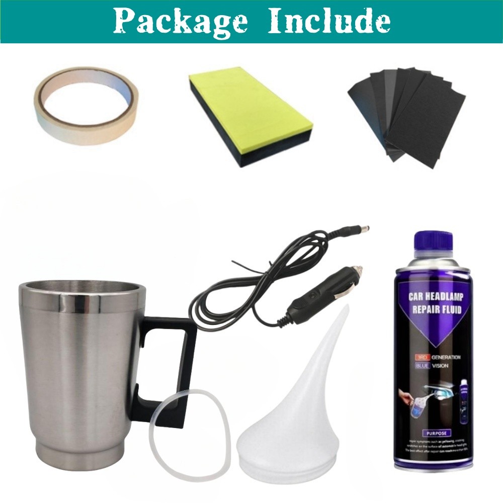 Car Headlight Restoration Kit Polymer Chemical Polishing Repair Liquid 300g Set