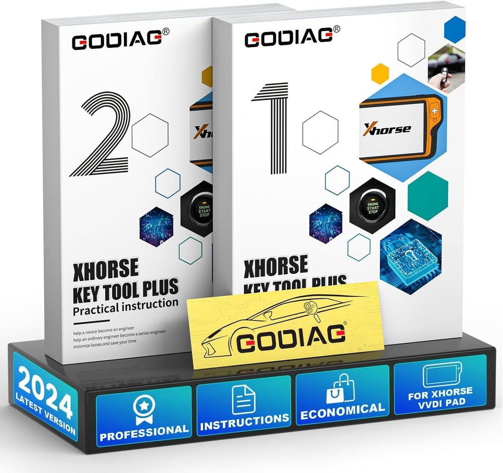 GODIAG Key Tool Plus Practical Instruction 1&2 Two Books for Vehicle Engineer