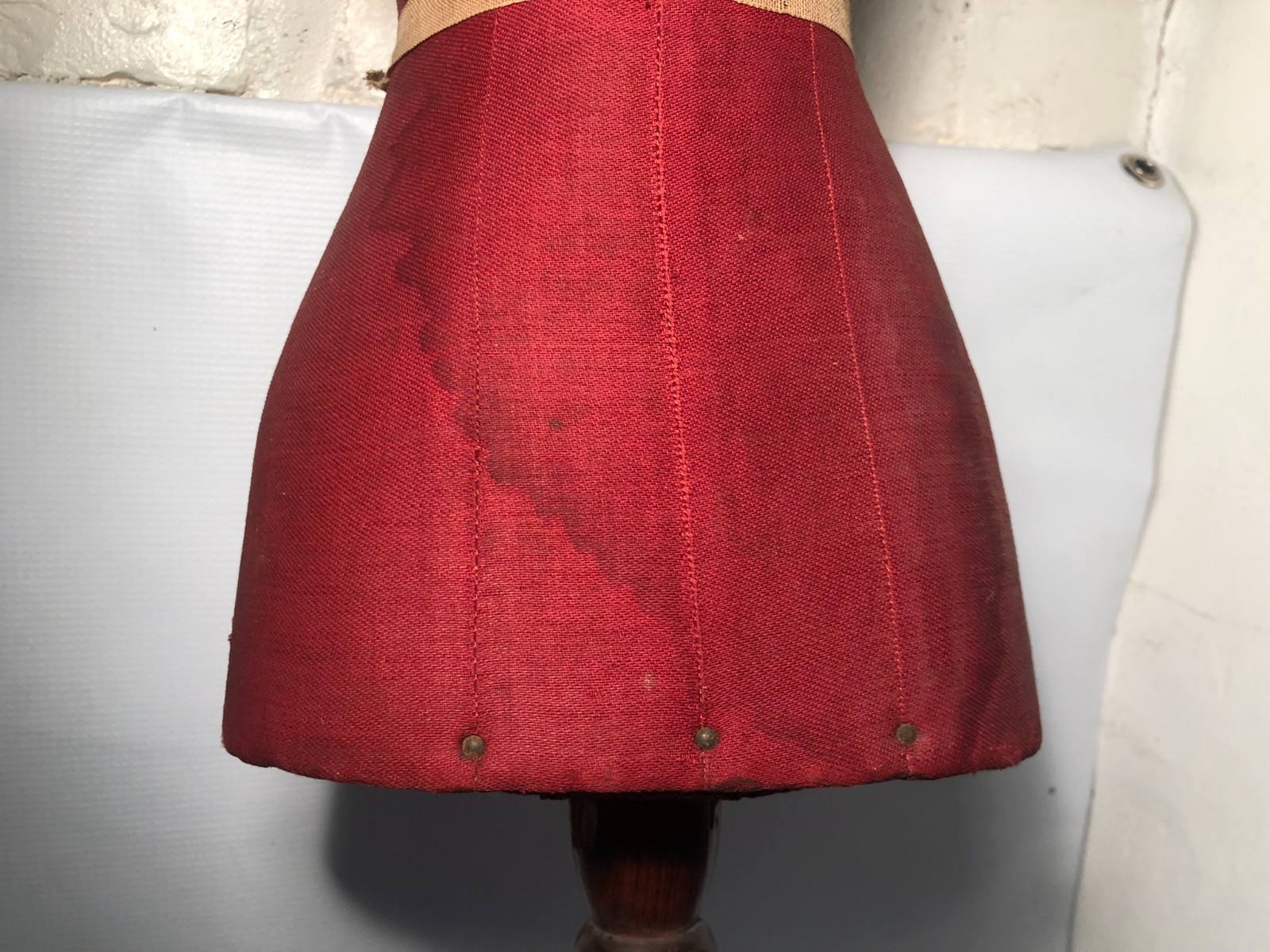 Antique Half Scale Miniature Mannequin Dress Form w Stand Counter Top