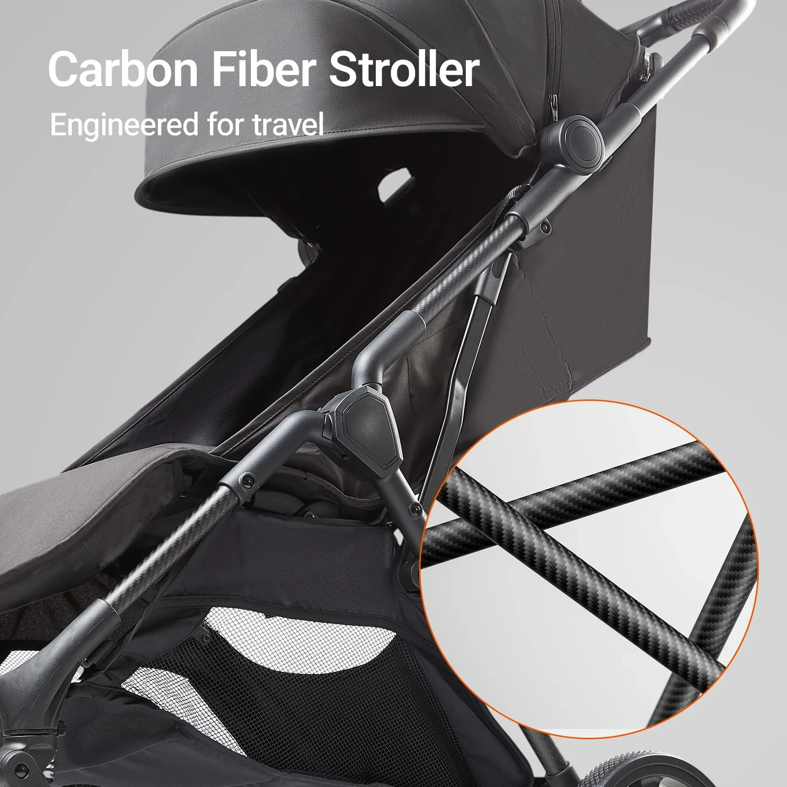 MAMAZING Baby Stroller Lightweight One-Hand Fold Travel Compact Carbon Fiber