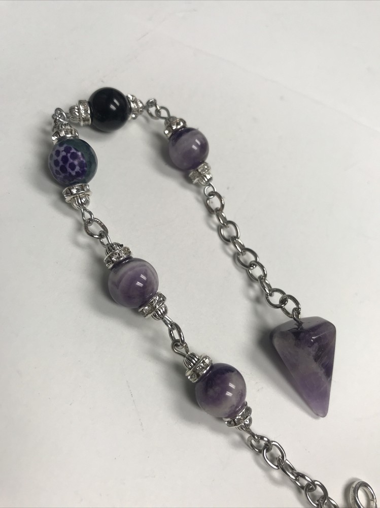 Amethyst Pendulum Chain With Tree Spirt Communication 355