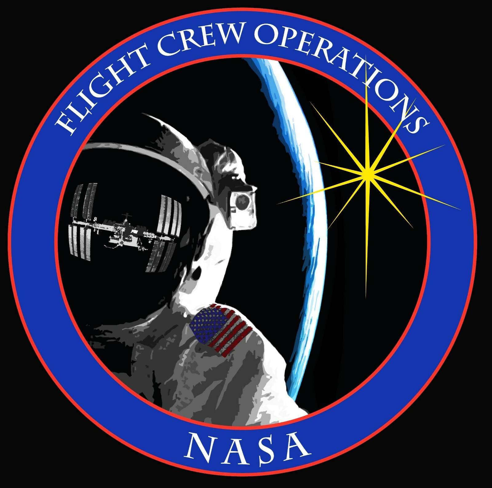 Authentic - NASA FLIGHT CREW OPERATIONS - ORIGINAL A-B Emblem SPACE PATCH