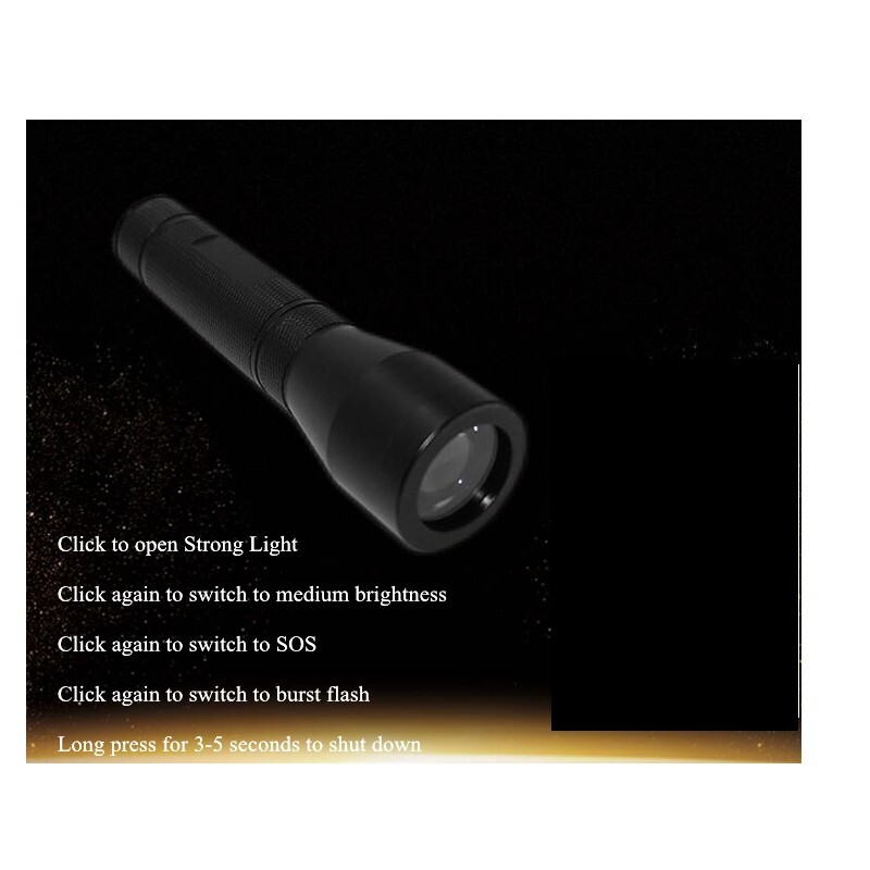 Waterproof White Light Laser Pointer Dustproof Outdoor Hiking Laser Flashlight