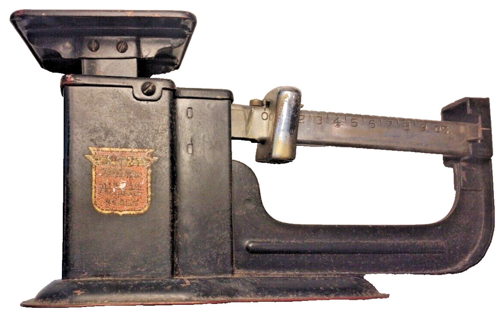 50's Trainer 9oz. Postal Beam Scale Black 9 1/2" Long
