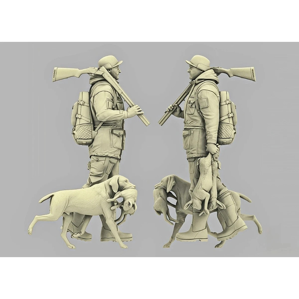 1/35 Scale Unpainted Modern Hunter Resin Model Kit – Unassembled