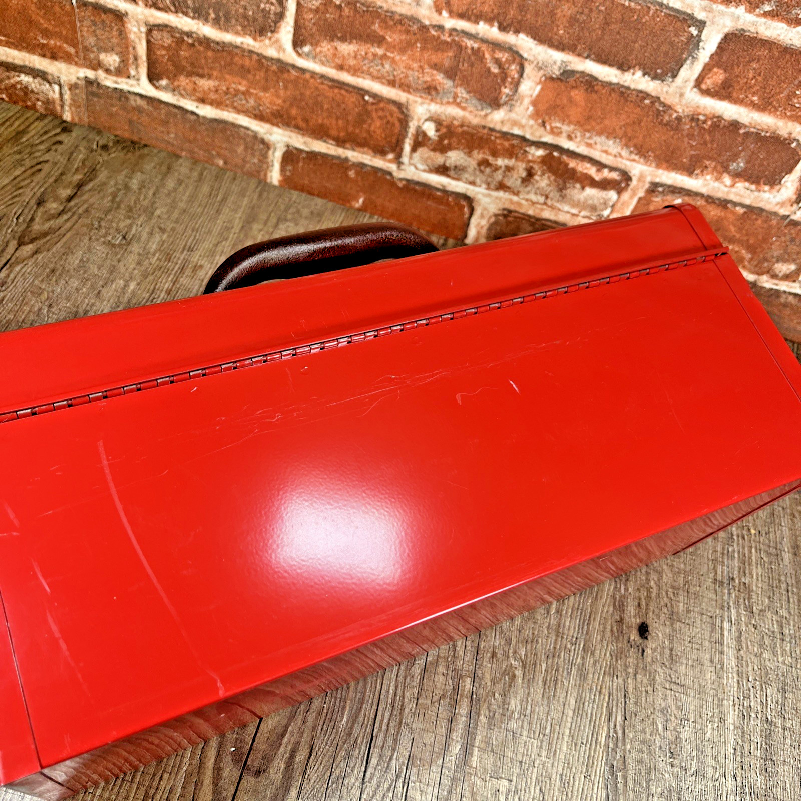 Proto metal tool box vintage Red 15 in Lockable With Tray Top Handle Clean Good