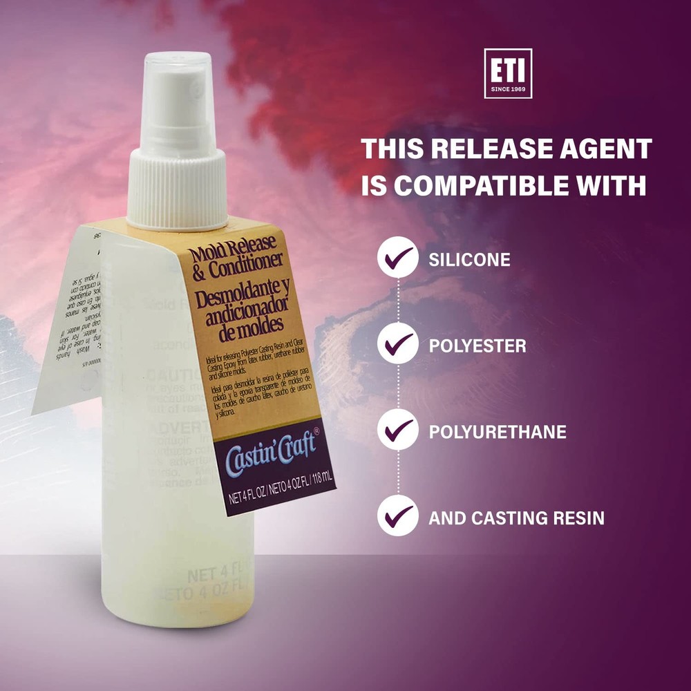 33900 Mold Release and Conditioner, 4 Ounce , White