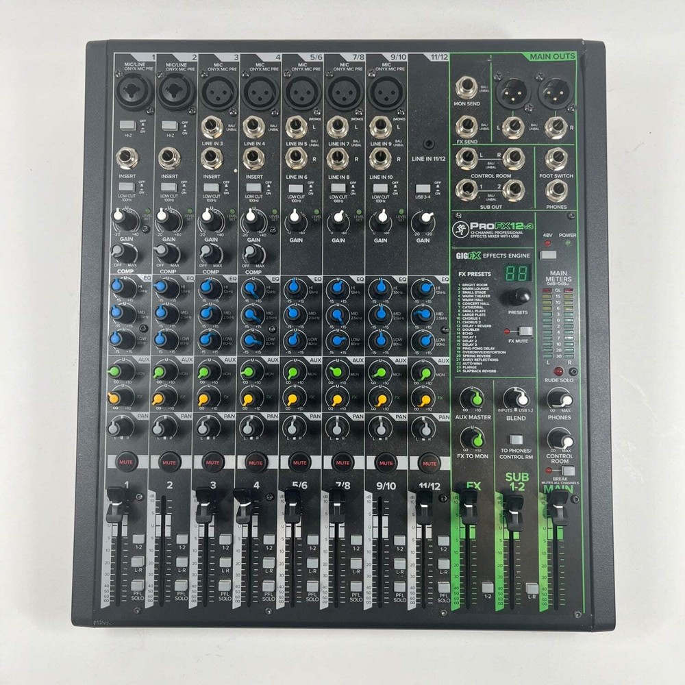 Mackie ProFX12v3 12-Channel DJ Mixer MISSING KNOBS
