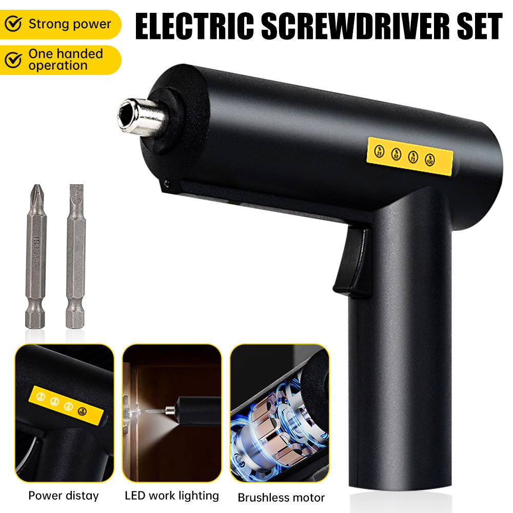 Handheld Cordless Drill Electric Screwdriver Drill Driver Bits Rechargeable Kit
