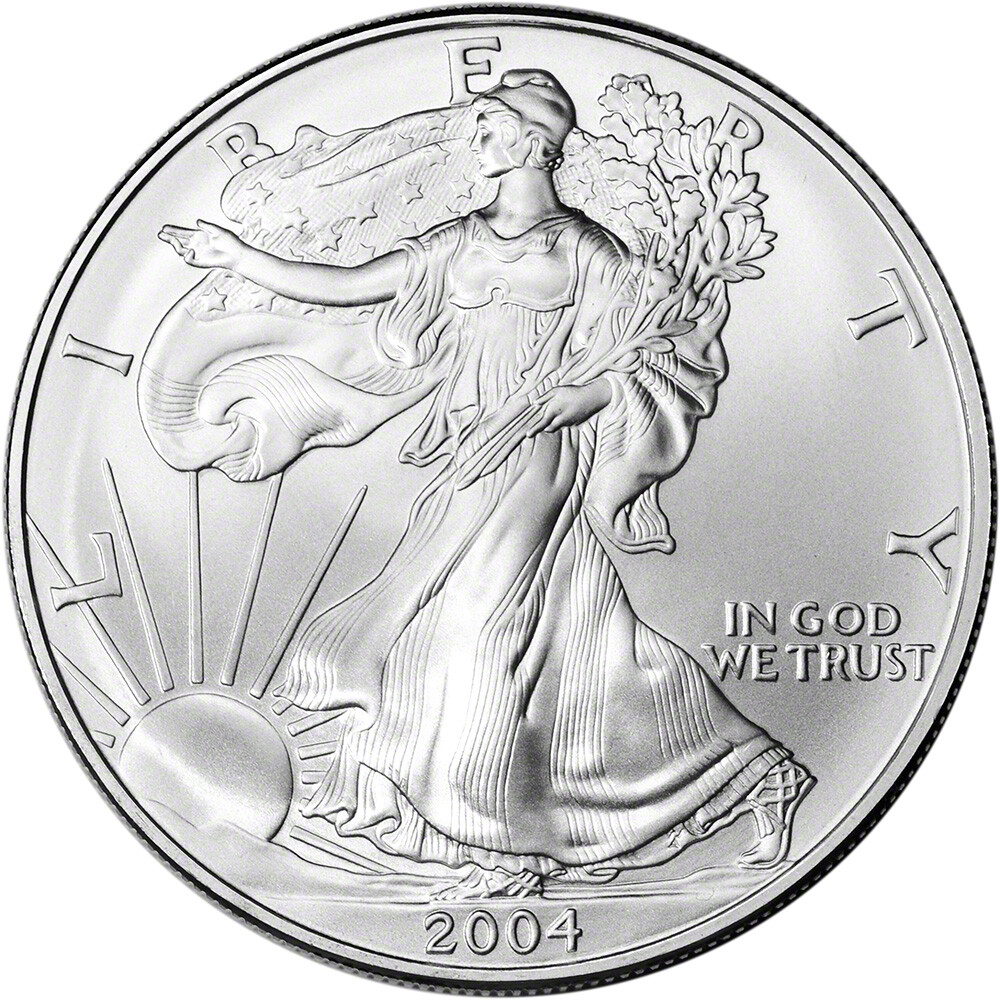 2004 American Silver Eagle 1 oz $1 - BU