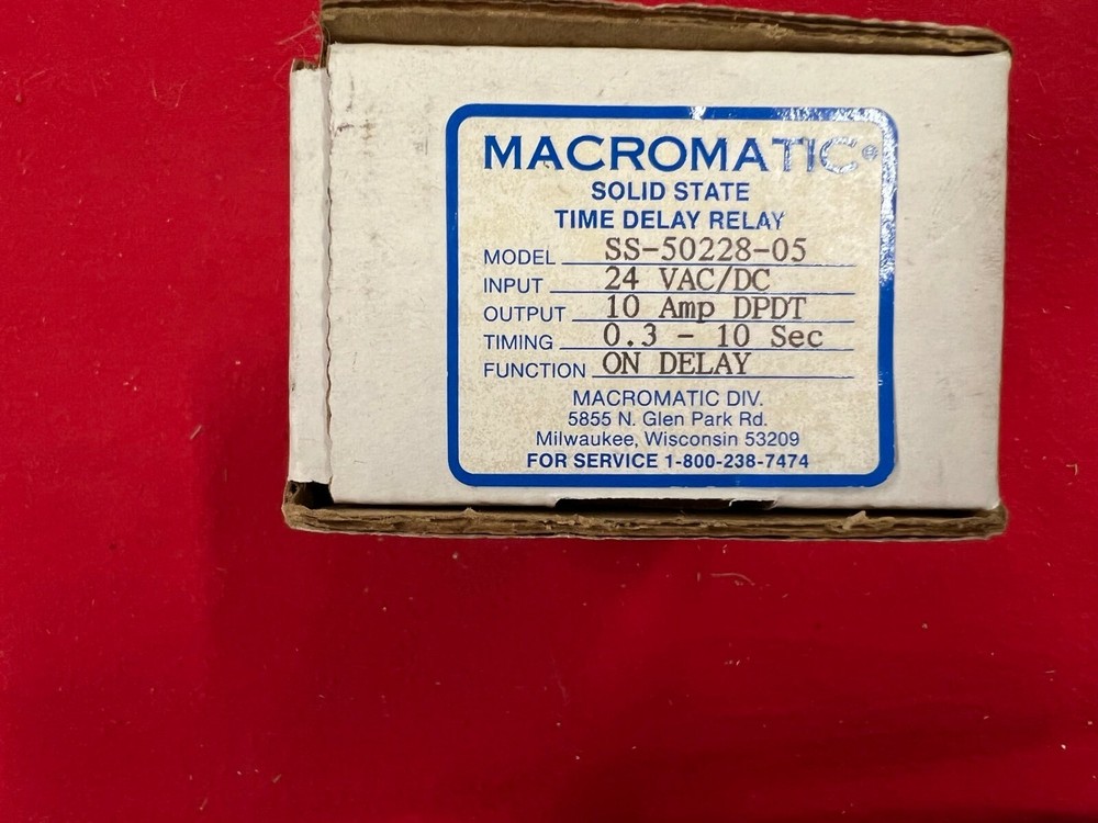 Macromatic Solid State Time Delay Relay SS-50228-05