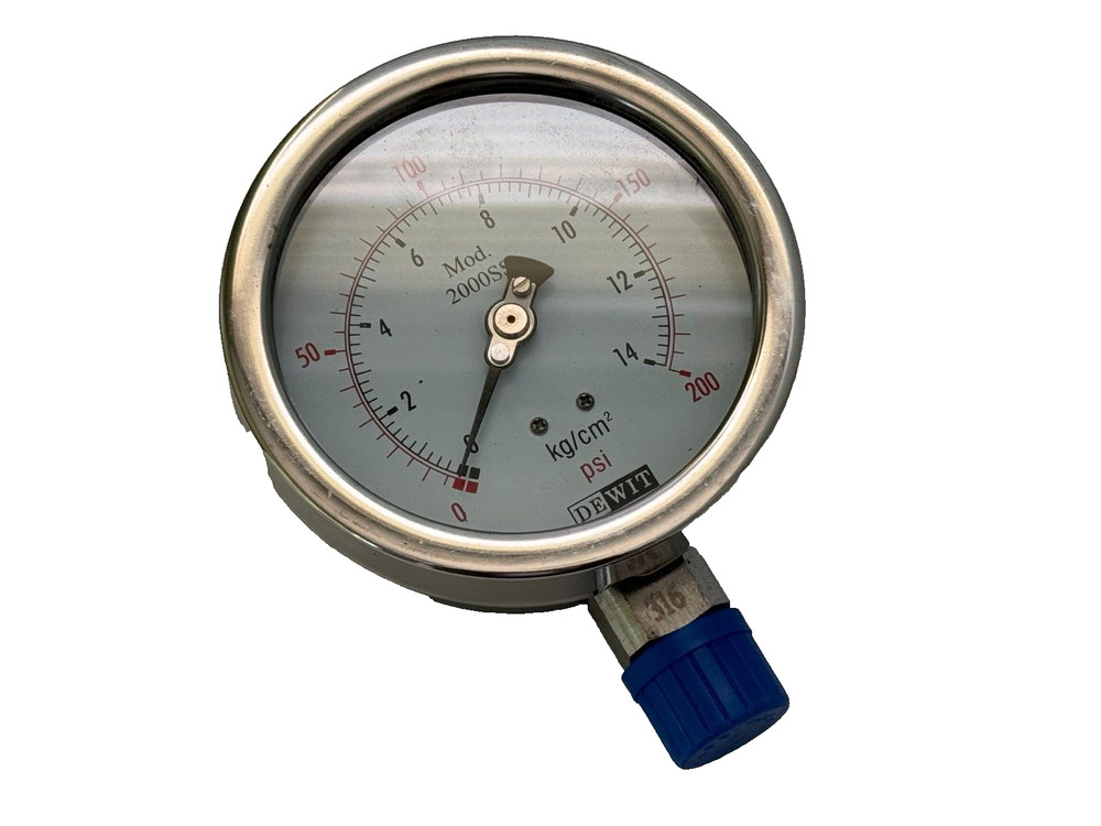 NEW Dewit 2000SS Pressure Gauge