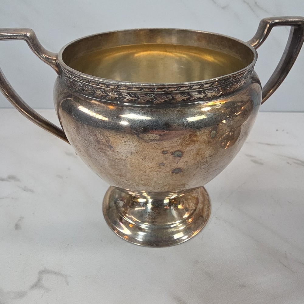 Vintage Homan Mfg Co Silver Plate Cream And Sugar Set