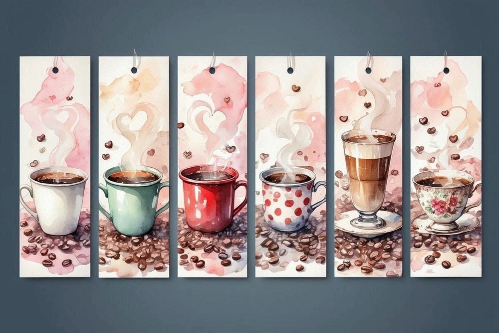 Coffee Bookmarks Junk Journal Scrapbook Choose A Set